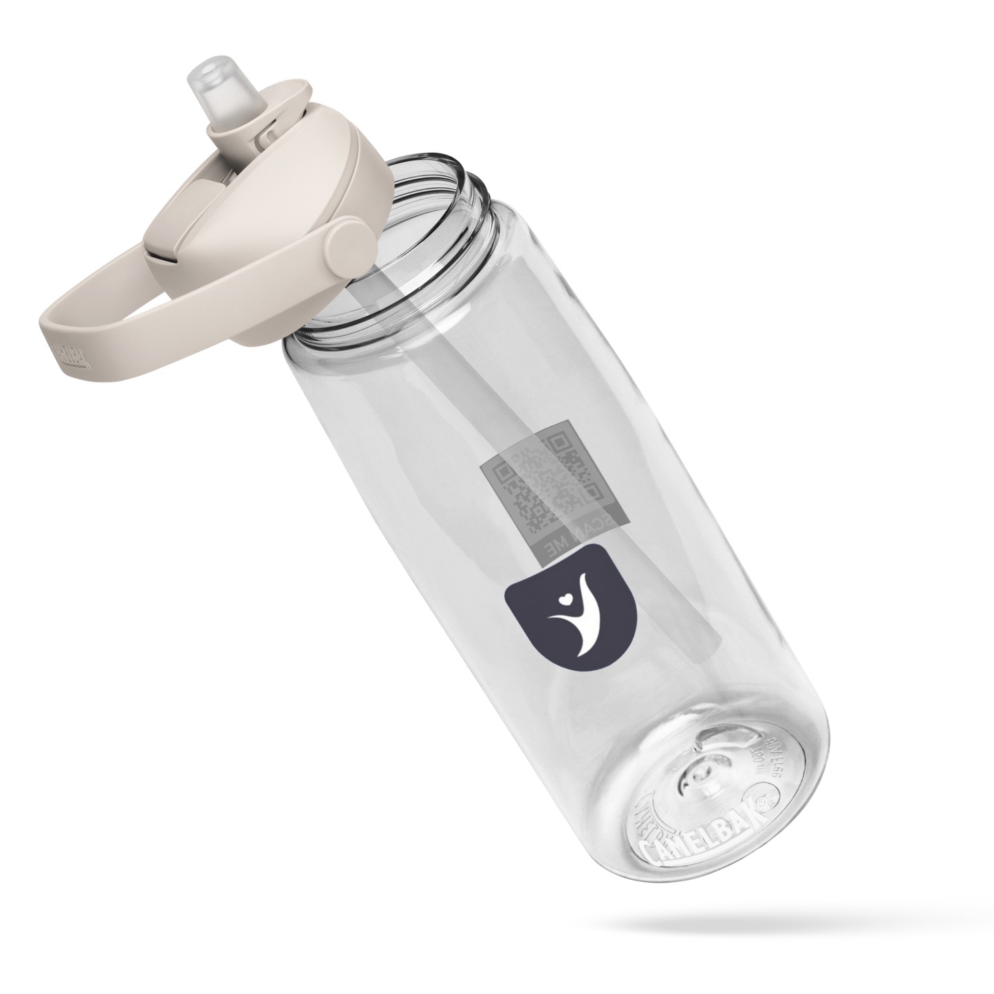 Flip straw water bottle