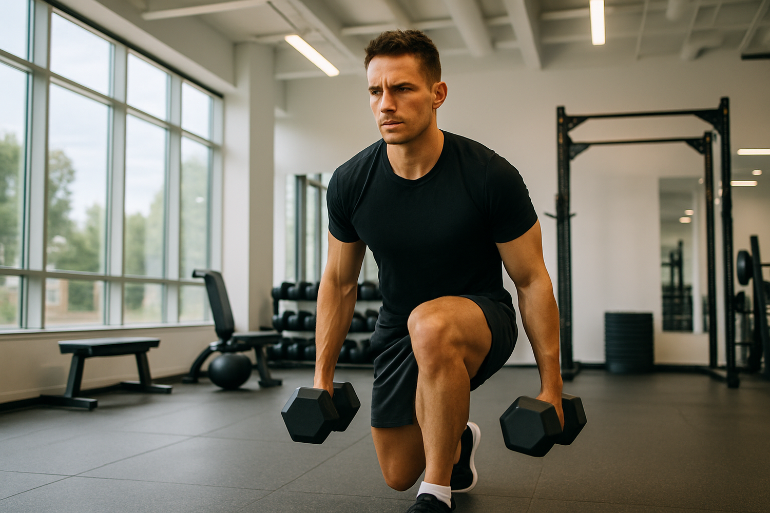 person exercises